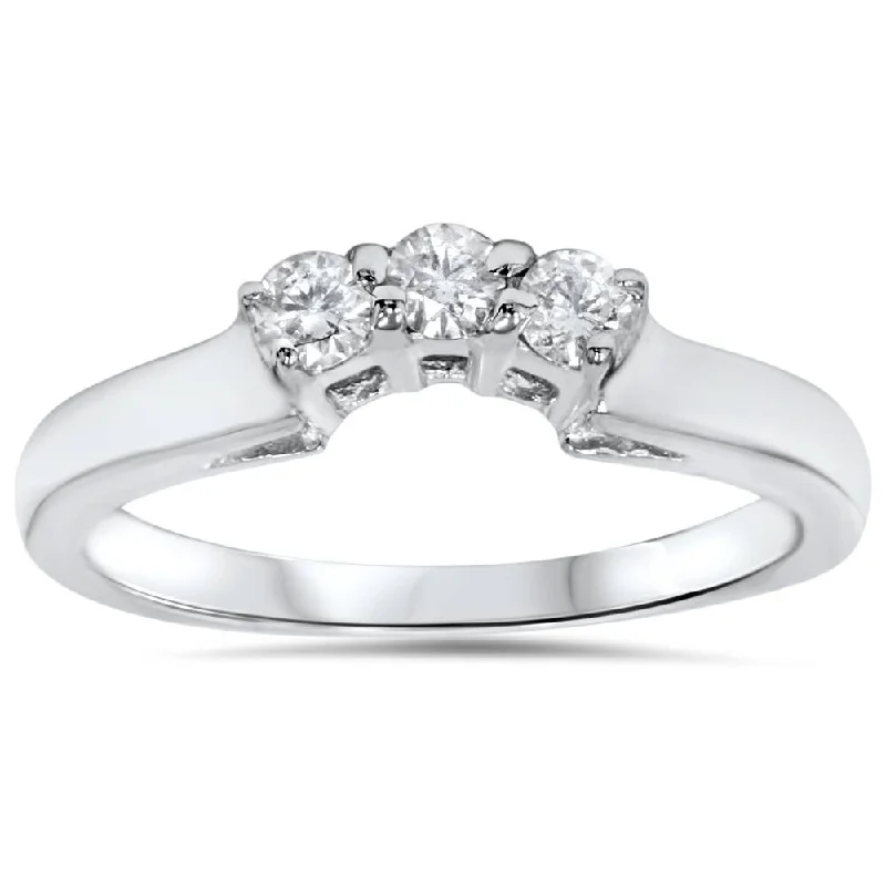 1/4ct Diamond Wedding Anniversary Curved Guard Ring