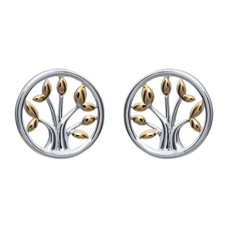 Unique & Co Tree of Life Stud Earrings - 18ct Gold Vermeil