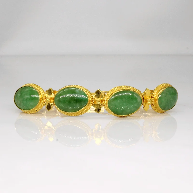 Jadeite 22k Bracelet | 18.00ctw | 6" |