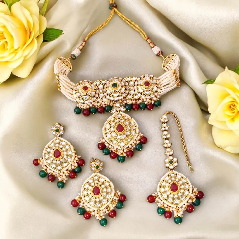 Multicolor Saloni Kundan Jewellery Set