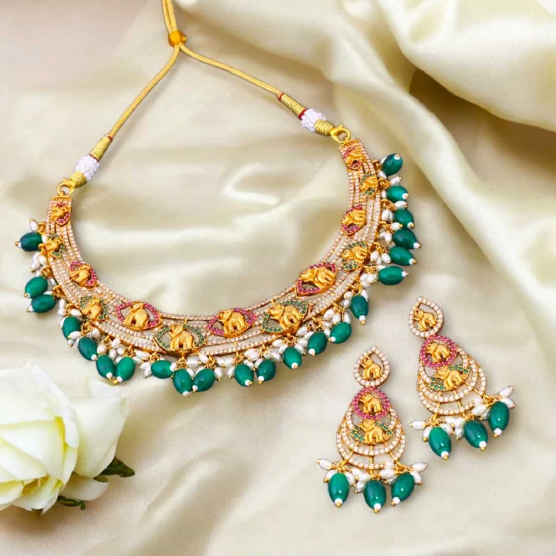 Multicolor Ranganatha Antique Jewellery Set - New Arrival