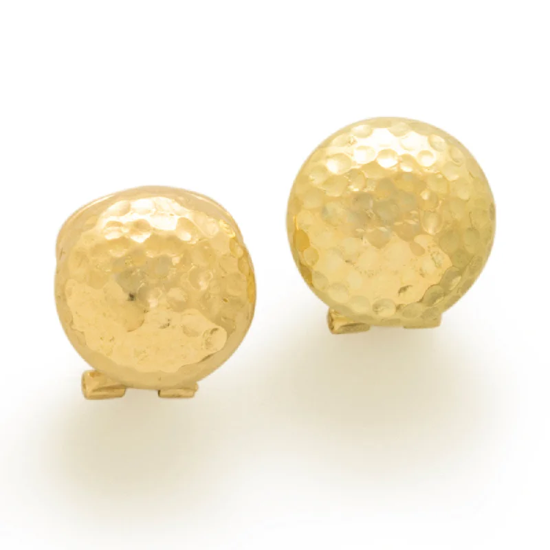 Hammered Gold Dome Earring