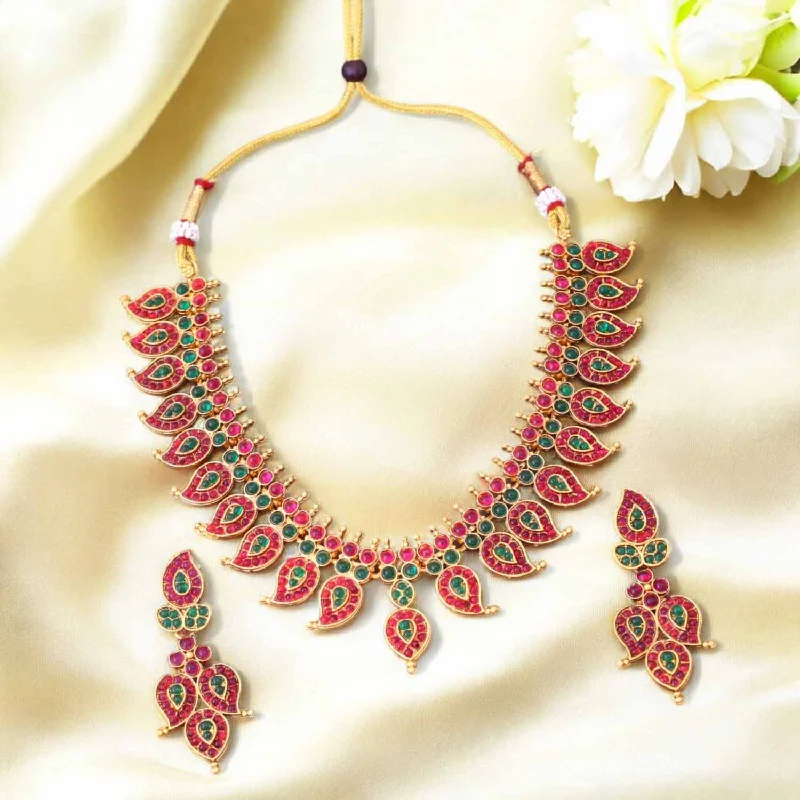 Multicolor Shymani Antique Jewellery Set - New Arrival