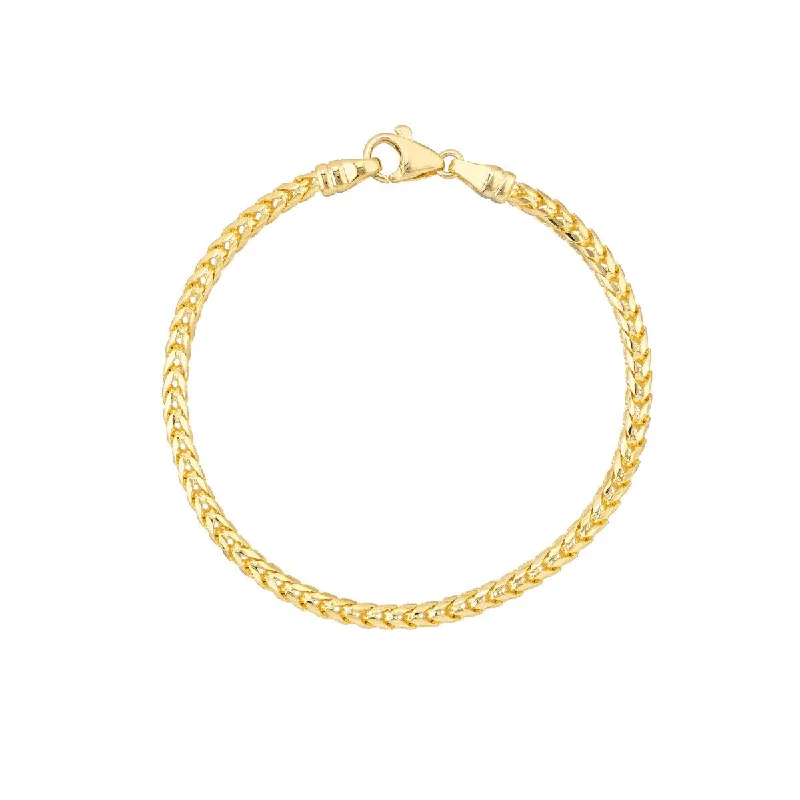 14K Gold Round D/C Franco Chain Bracelet