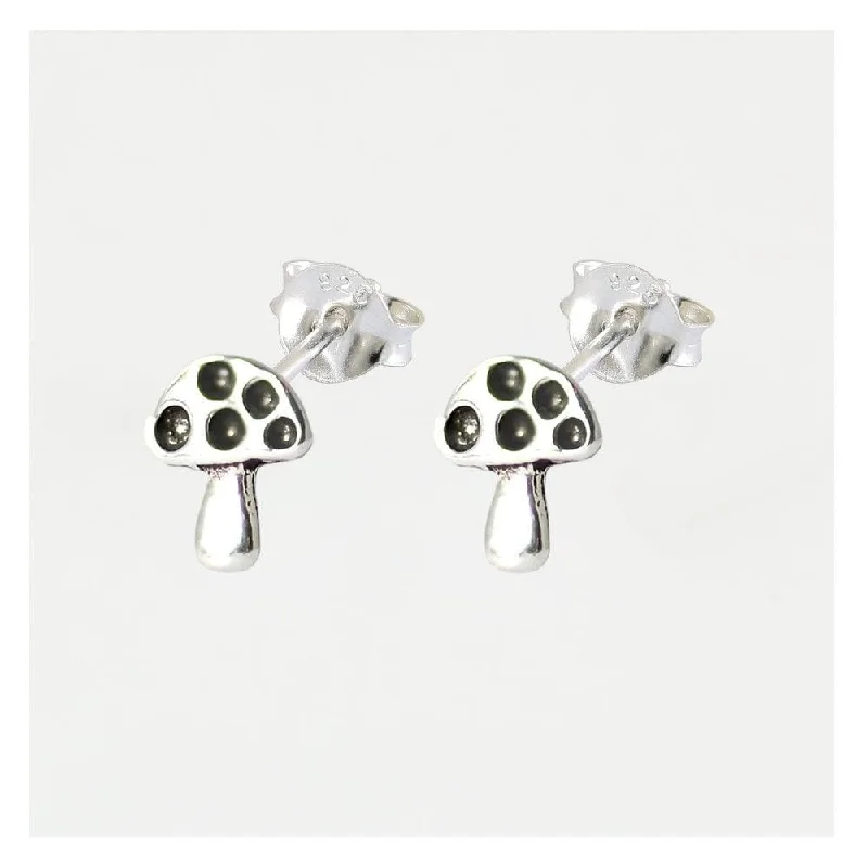 Kingsley Ryan Silver Mushroom Stud Earrings