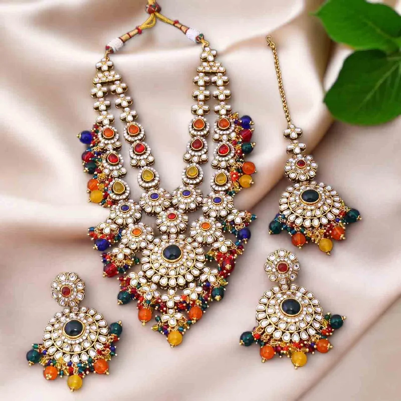 Rainbow Yunita Kundan Jewellery Set