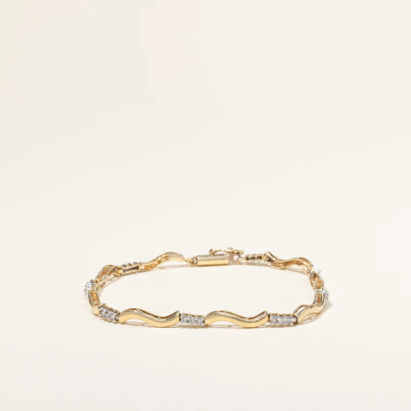 Diamond Wave Bracelet | 0.38ctw | 7" |