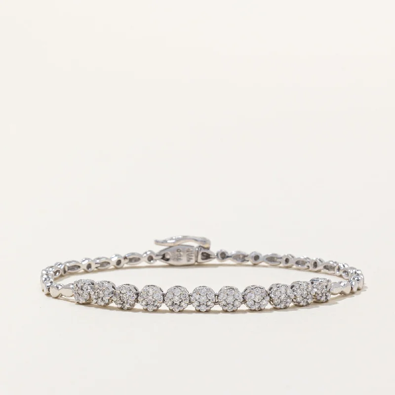 Diamond Cluster Bracelet | 0.50ctw | 6.25" |