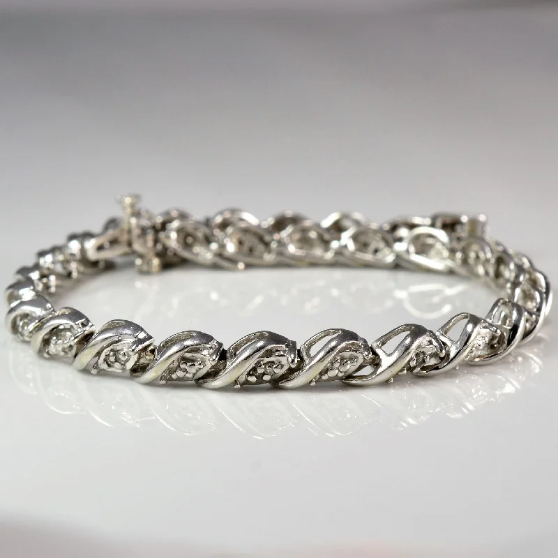 Diamond Wave Tennis Bracelet | 0.20 ctw, 7.5" |