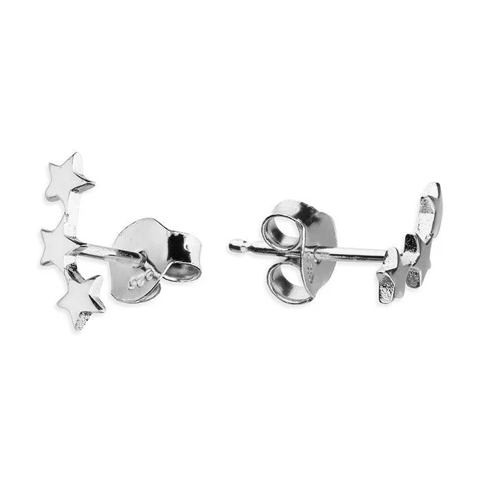 Three Stars Stud Earrings