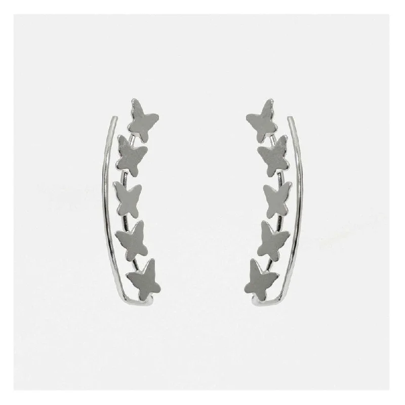 Kingsley Ryan Sterling Silver Butterfly Ear Crawlers