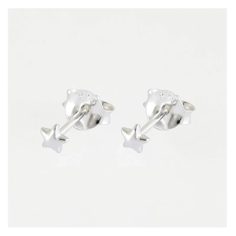 Kingsley Ryan Sterling Silver Tiny Star Stud Earrings