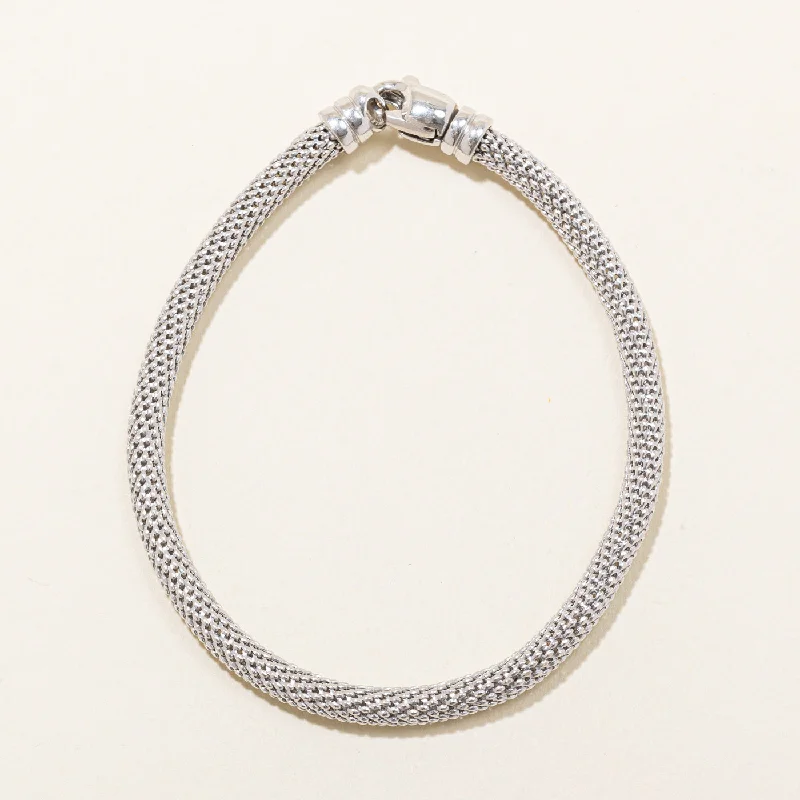 Italian 18k White Gold Bracelet | 8" |