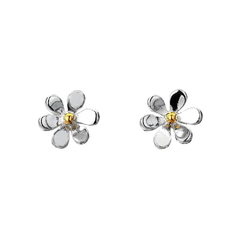 Sea Gems Daisy Flower Stud Earrings