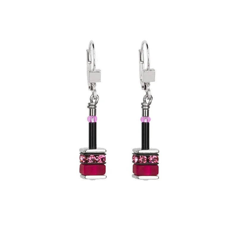 Coeur De Lion Multicolour Swarovski® Crystals Geo Cube Earrings