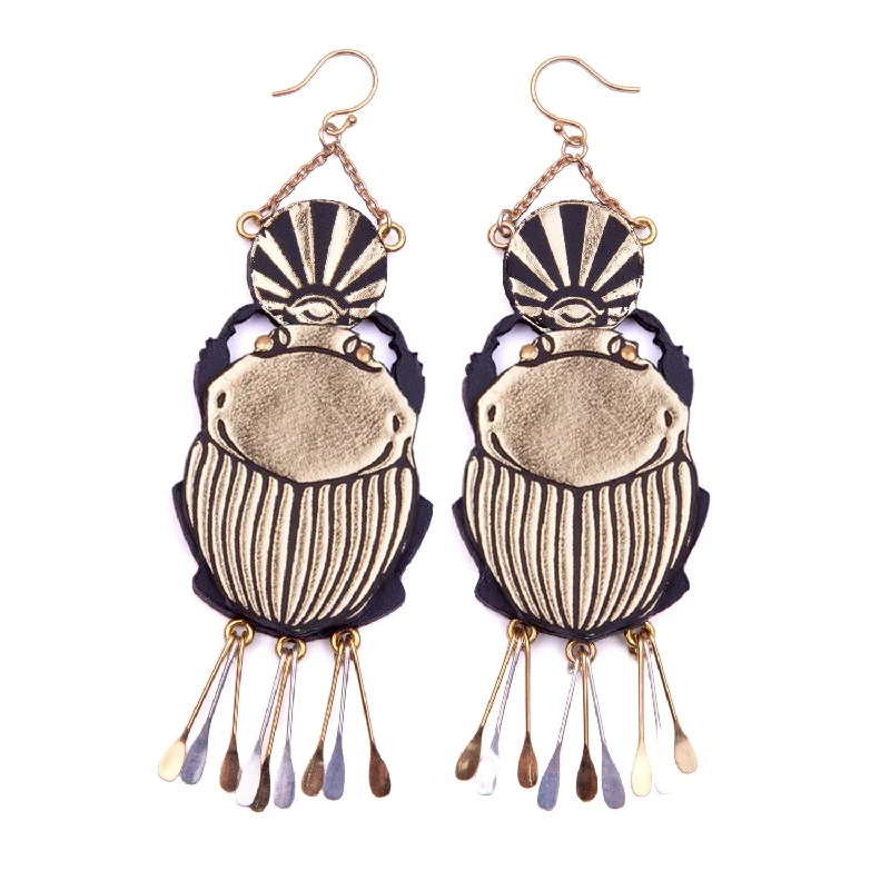 SACRED SCARAB . earrings