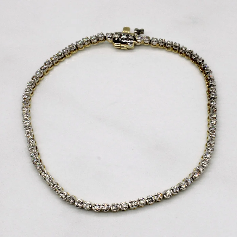 Illusion Set Diamond Tennis Bracelet | 1.00ctw | 7" |