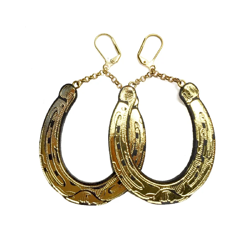 LUCKY HORSESHOE . earrings