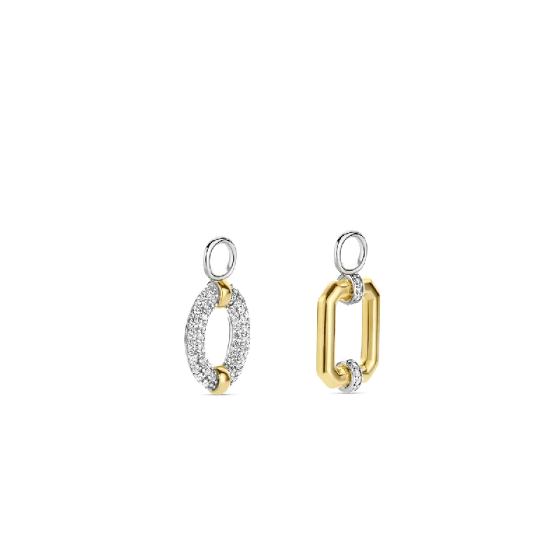 Ti Sento 18ct Gold Vermeil Ear Charms with Cubic Zirconia Stones