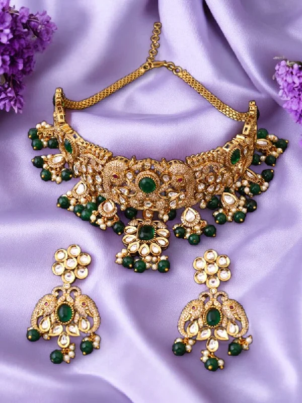 Emerald Vignesh Hasli Victorian Jewellery Set - New Arrival