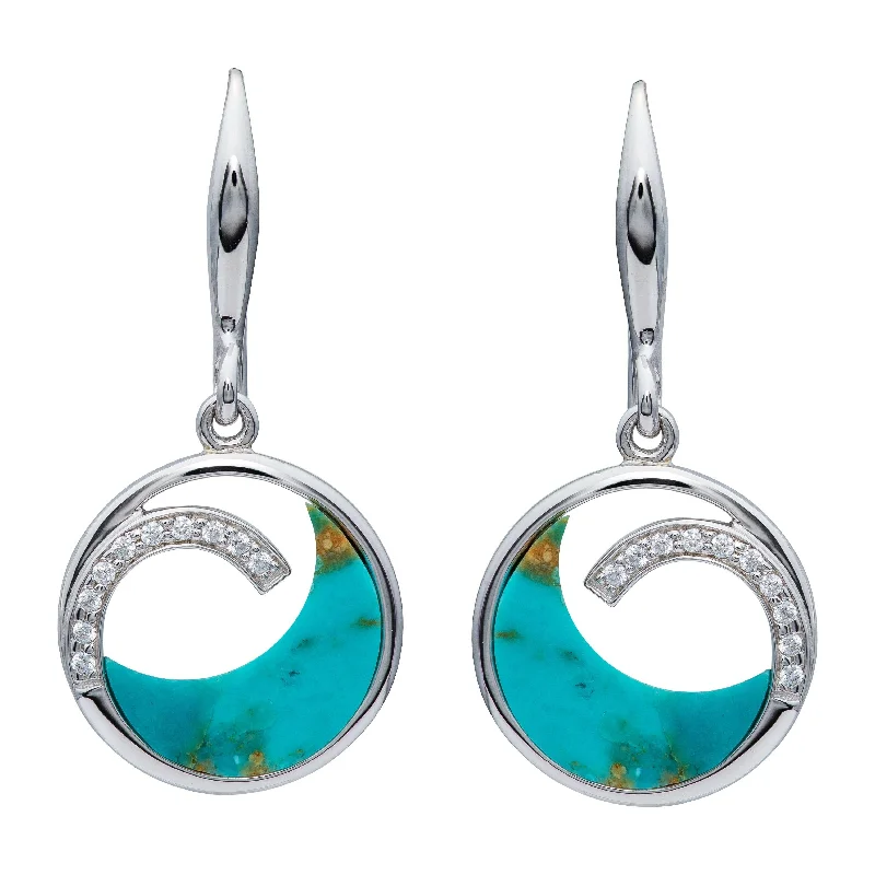 Unique & Co Turquoise Drop Earrings - Sterling Silver