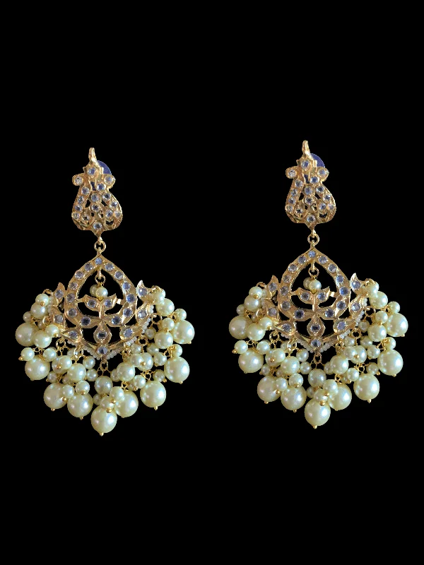 DER324 Dania hyderabadi Chandbali with pearls ( READY TO SHIP)