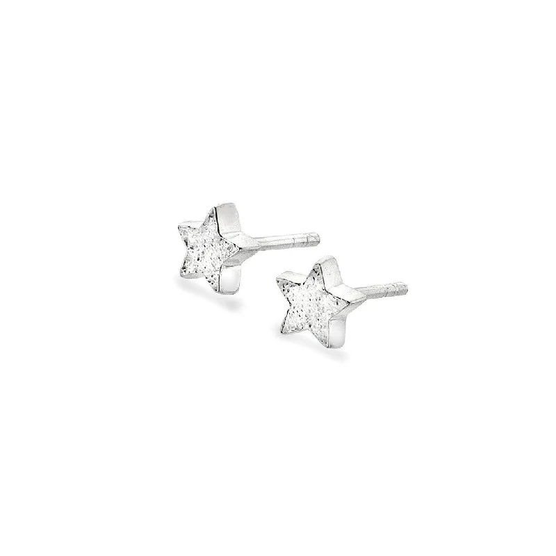 Sea Gems Silver Star Stud Earrings