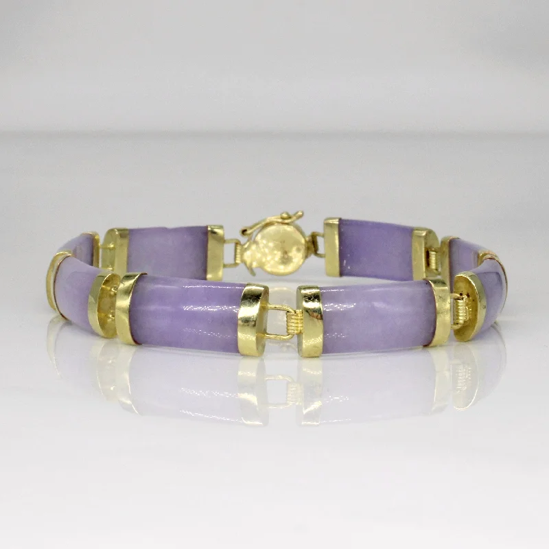 Lavender Jade 14k Bracelet | 28.00ctw | 6.5" |