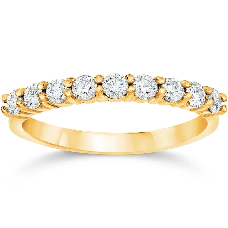 14k Yellow Gold 1/2 Ct Diamond Wedding Anniversary Ring