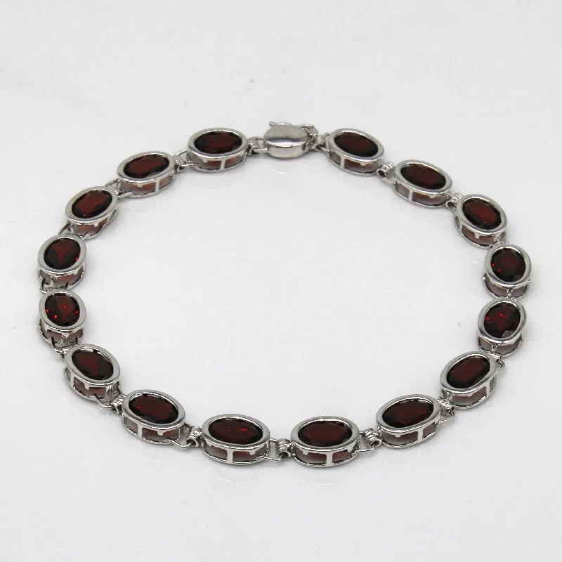 Garnet Tennis Bracelet | 8.00ctw | 7" |