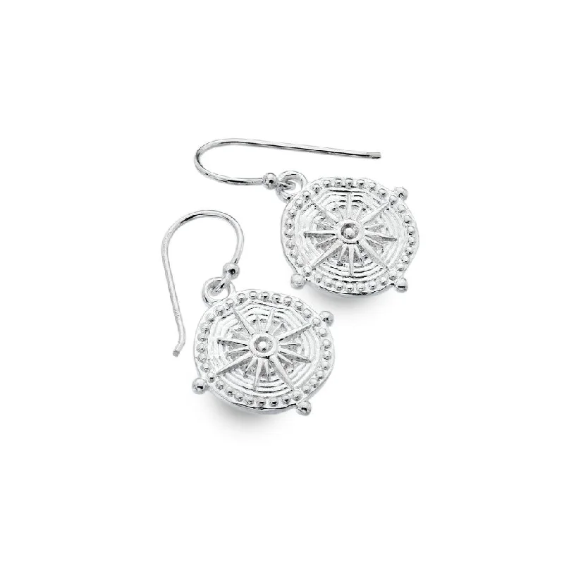 Sea Gems Compass Drop Earrings